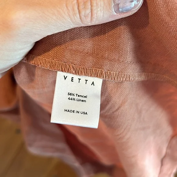 Vetta The Convertible Wrap Mini linen blend Dress in new clay - Picture 13 of 14